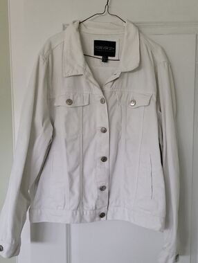 Forever 21 Cream White Denim Jacket